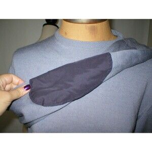 NWT Womens M Designer Sweater Lo not Equal Wool Purple Italy New Elbow Patches